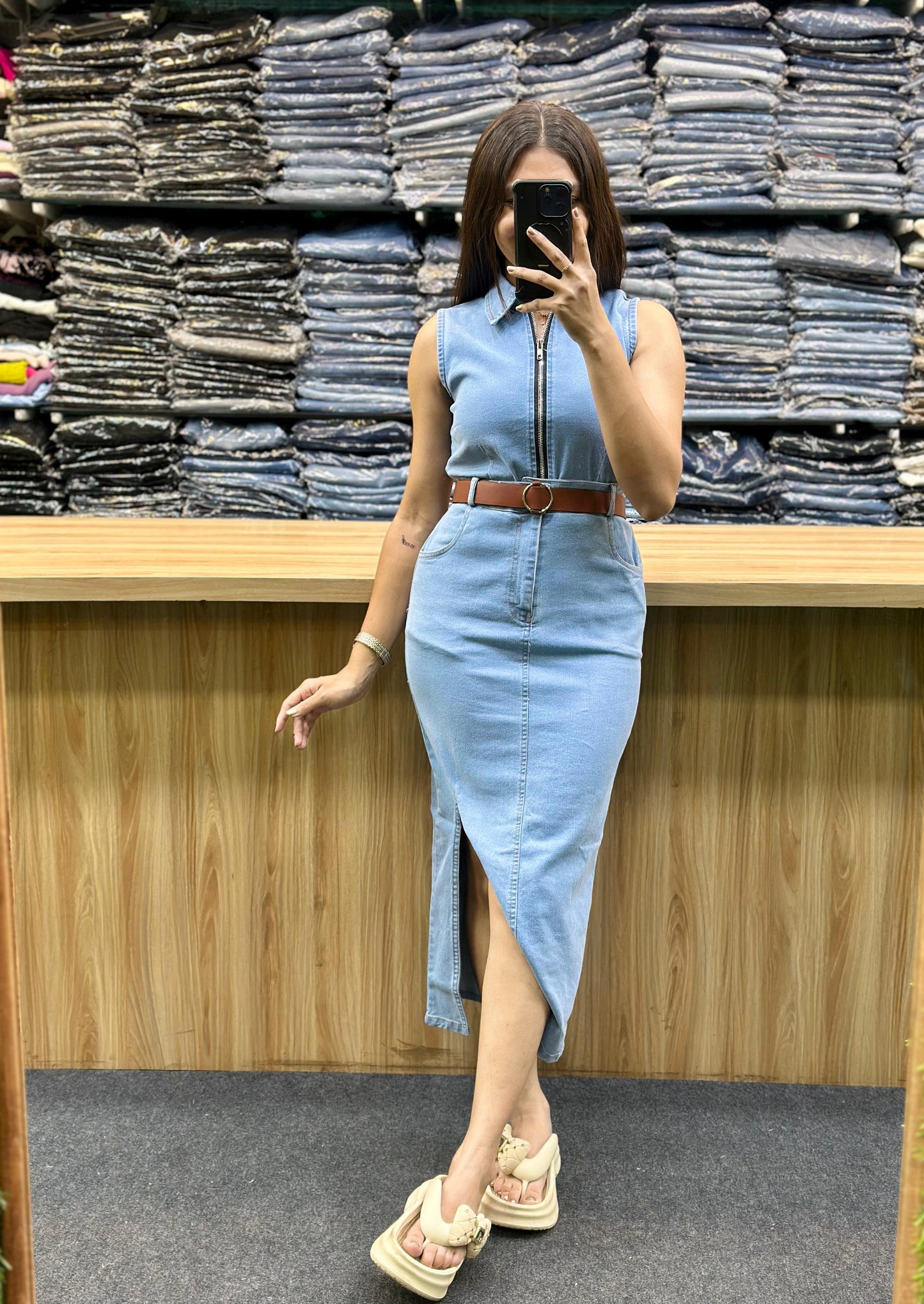 DENIM SKIRT-PAIR