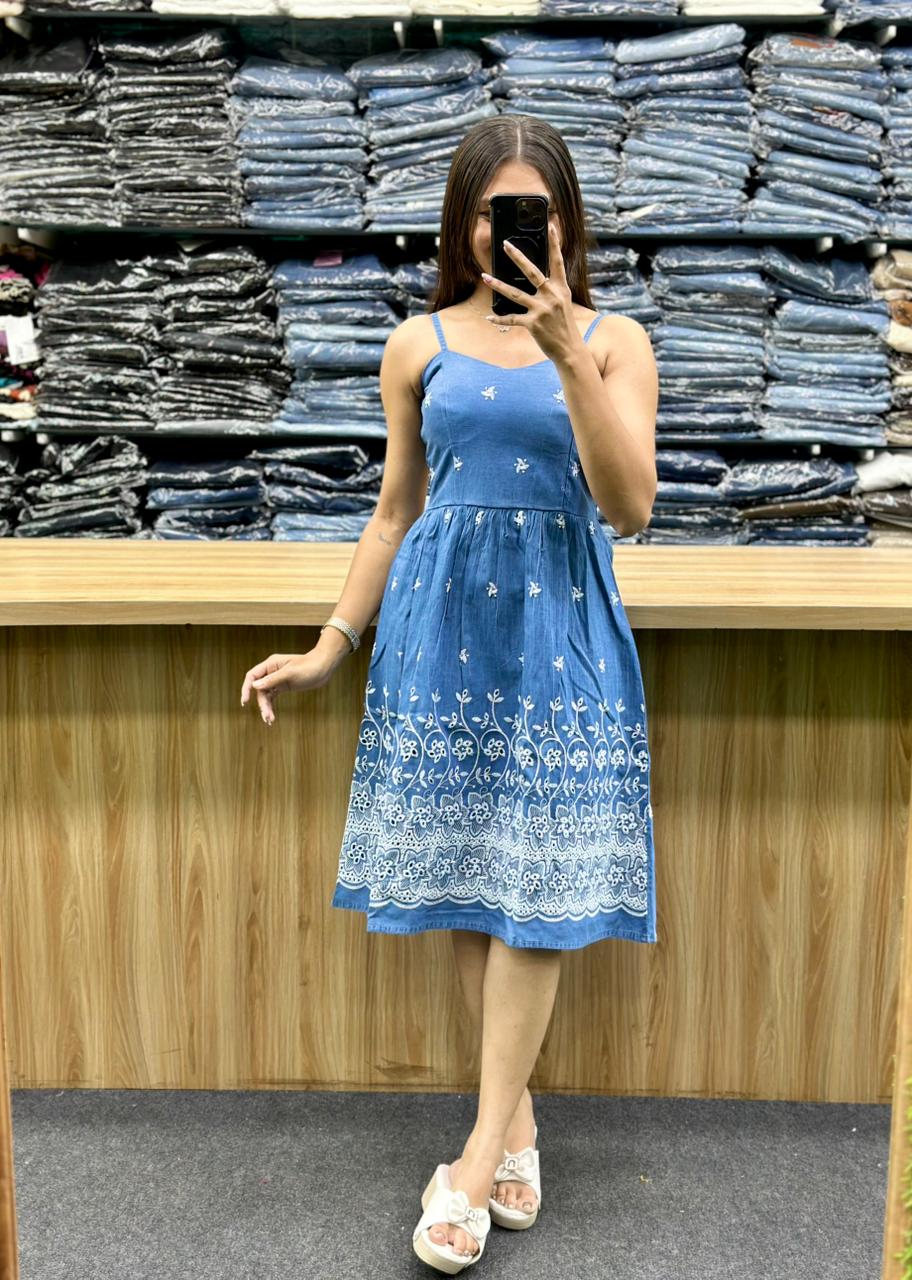 DENIM MIDI