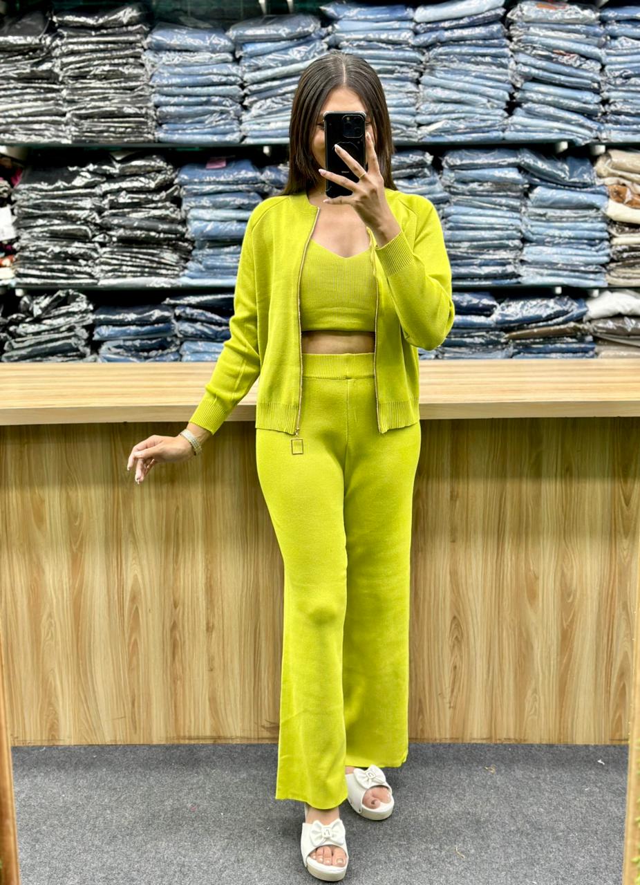 knitted three-piece co-ord set