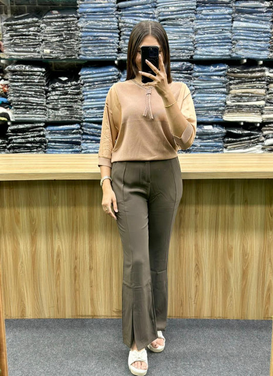 SILKTSHIRT - BOOTCUTPENT