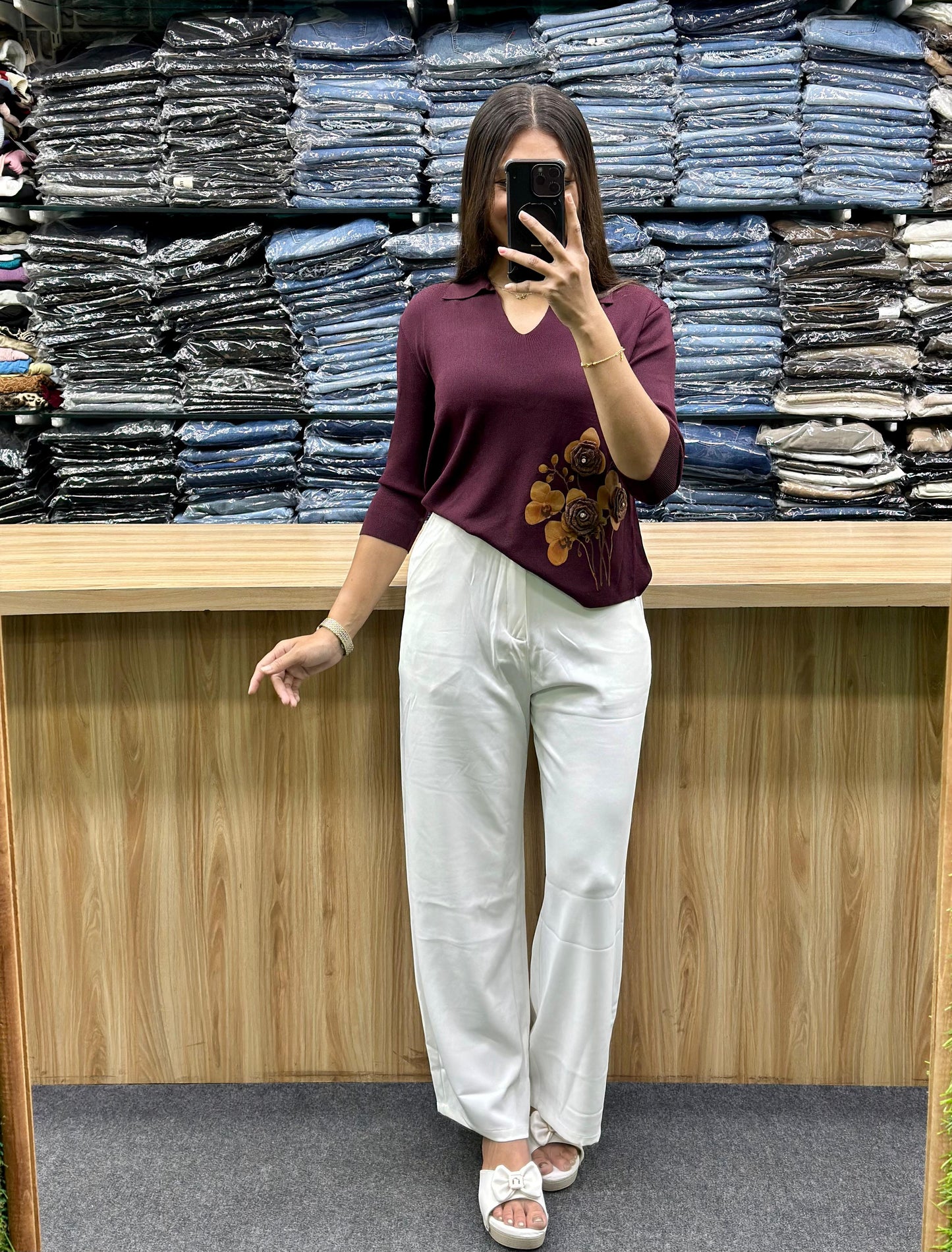 NITTING TSHIRT-KOREANPENT PAIR