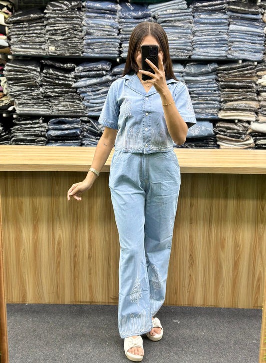 DENIM CORD-SET