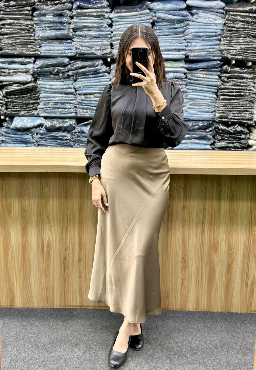 SILK SKIRT-242BH