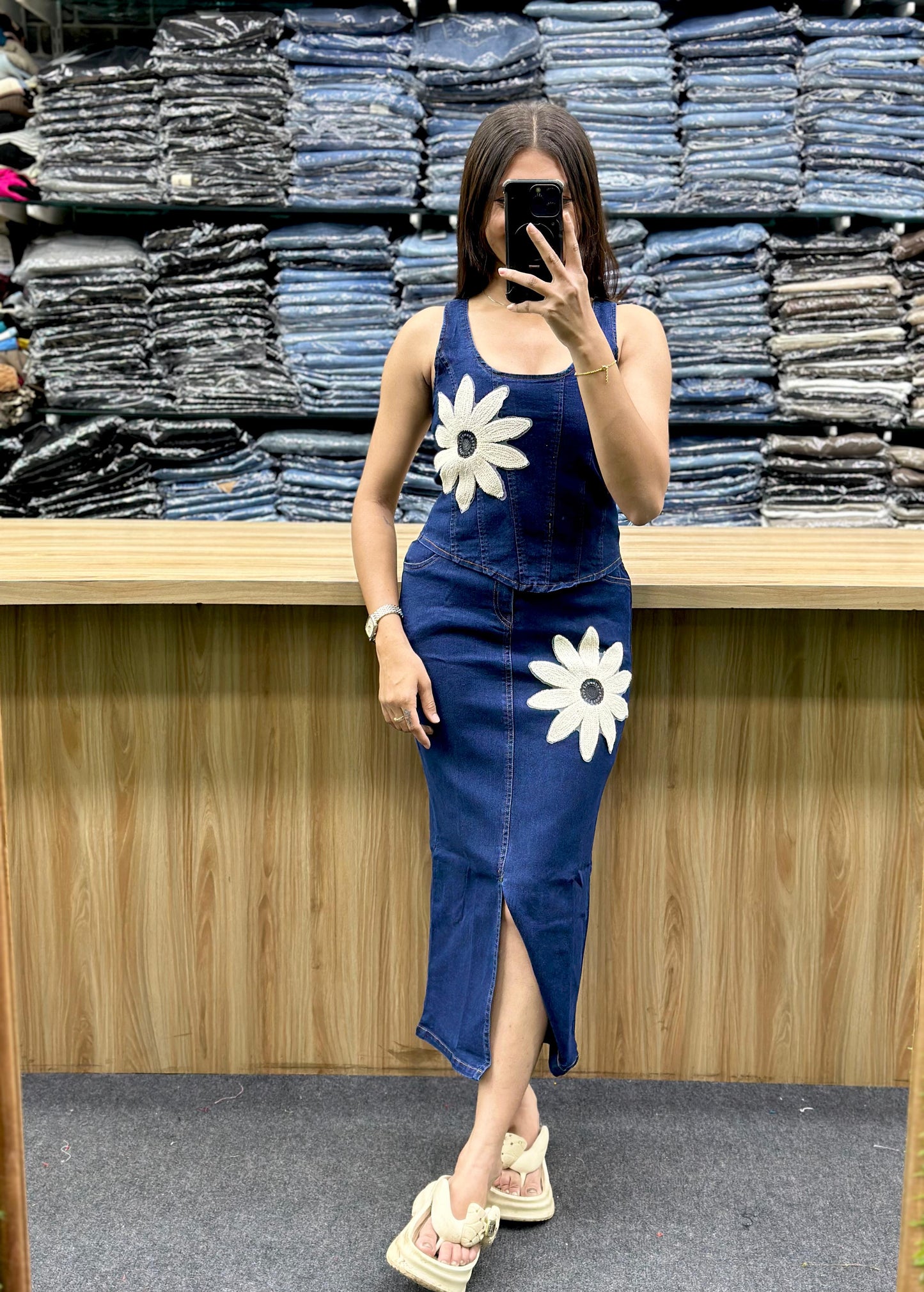 DENIM SKIRT PAIR