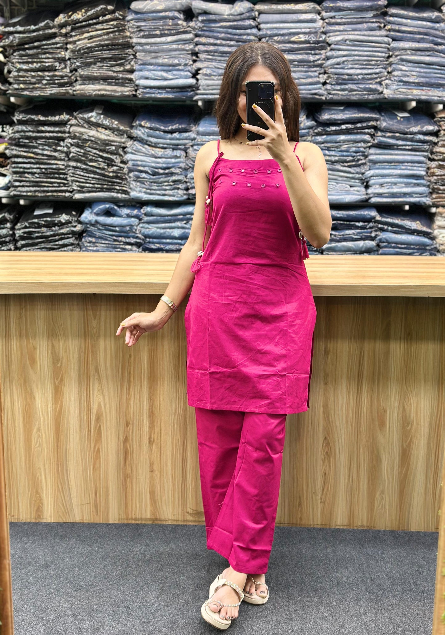 IMPORTED KURTA-PLAZZO PAIR - EV200