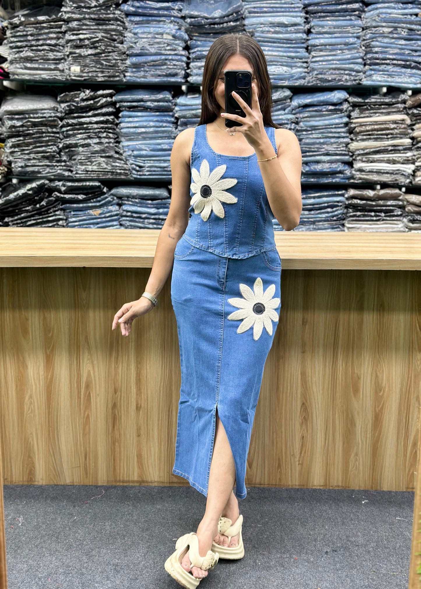 DENIM SKIRT PAIR