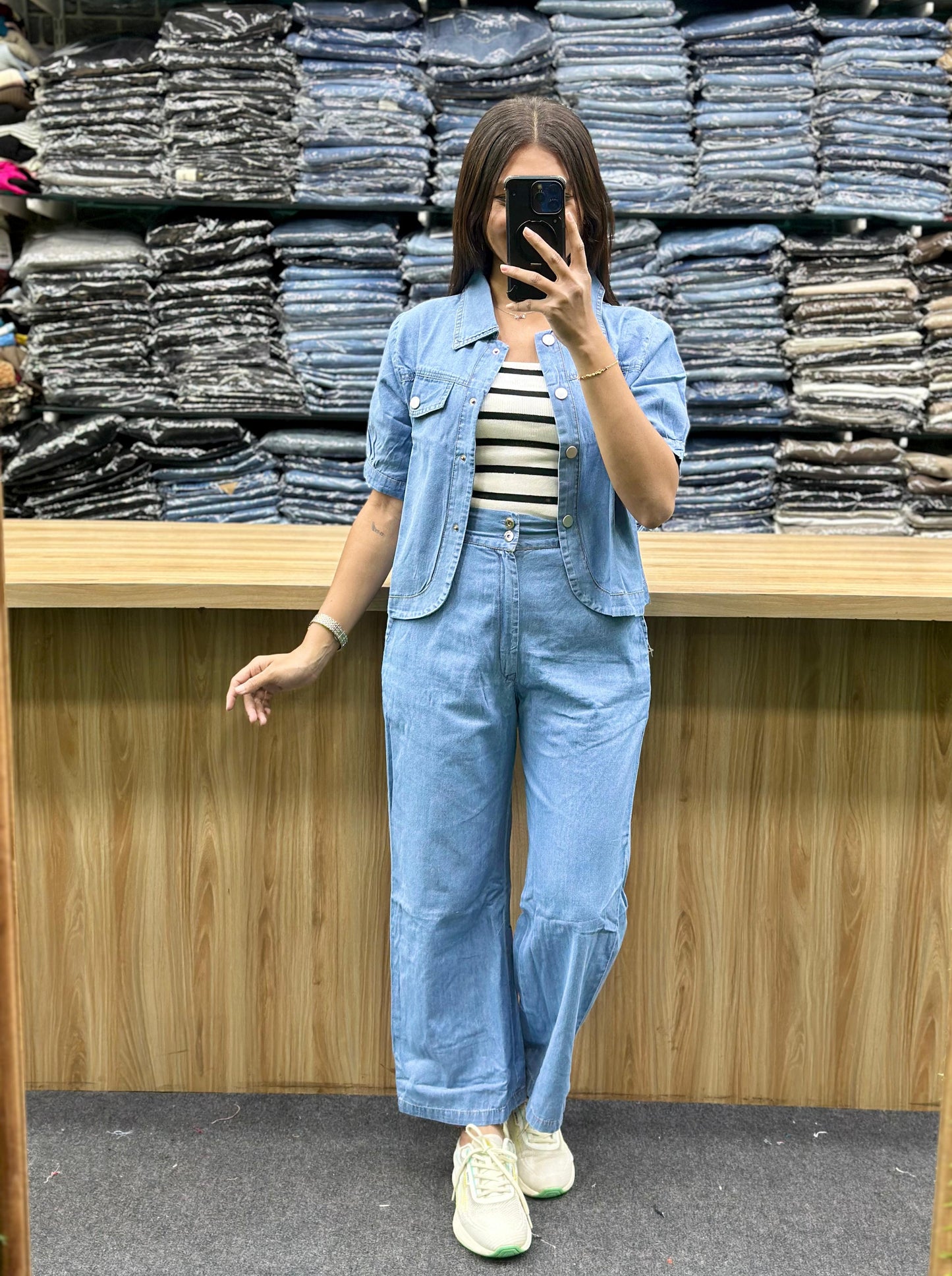 DENIM CORD SET