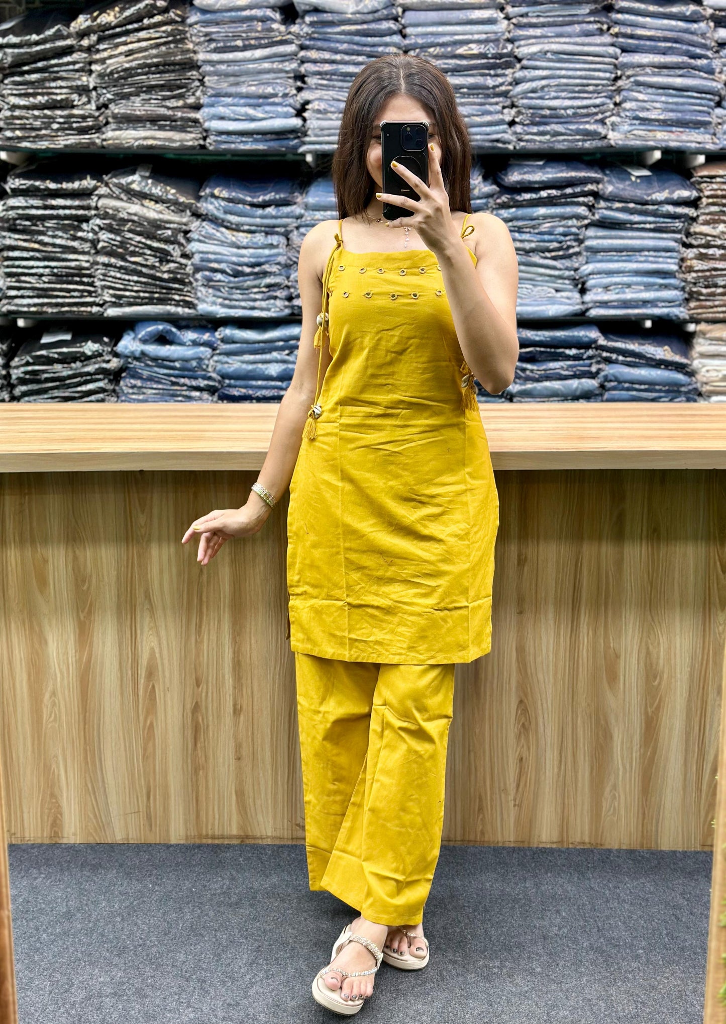 IMPORTED KURTA-PLAZZO PAIR - EV200