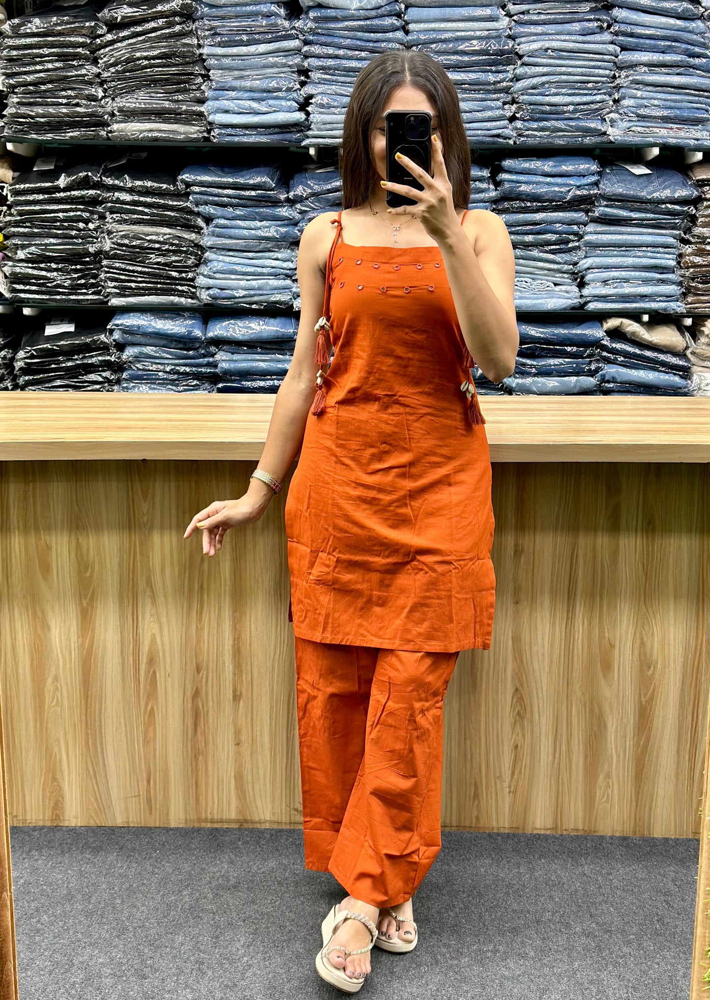 IMPORTED KURTA-PLAZZO PAIR - EV200