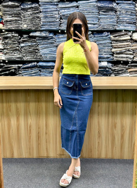 TANKTOP - DENIMSKIRT PAIR