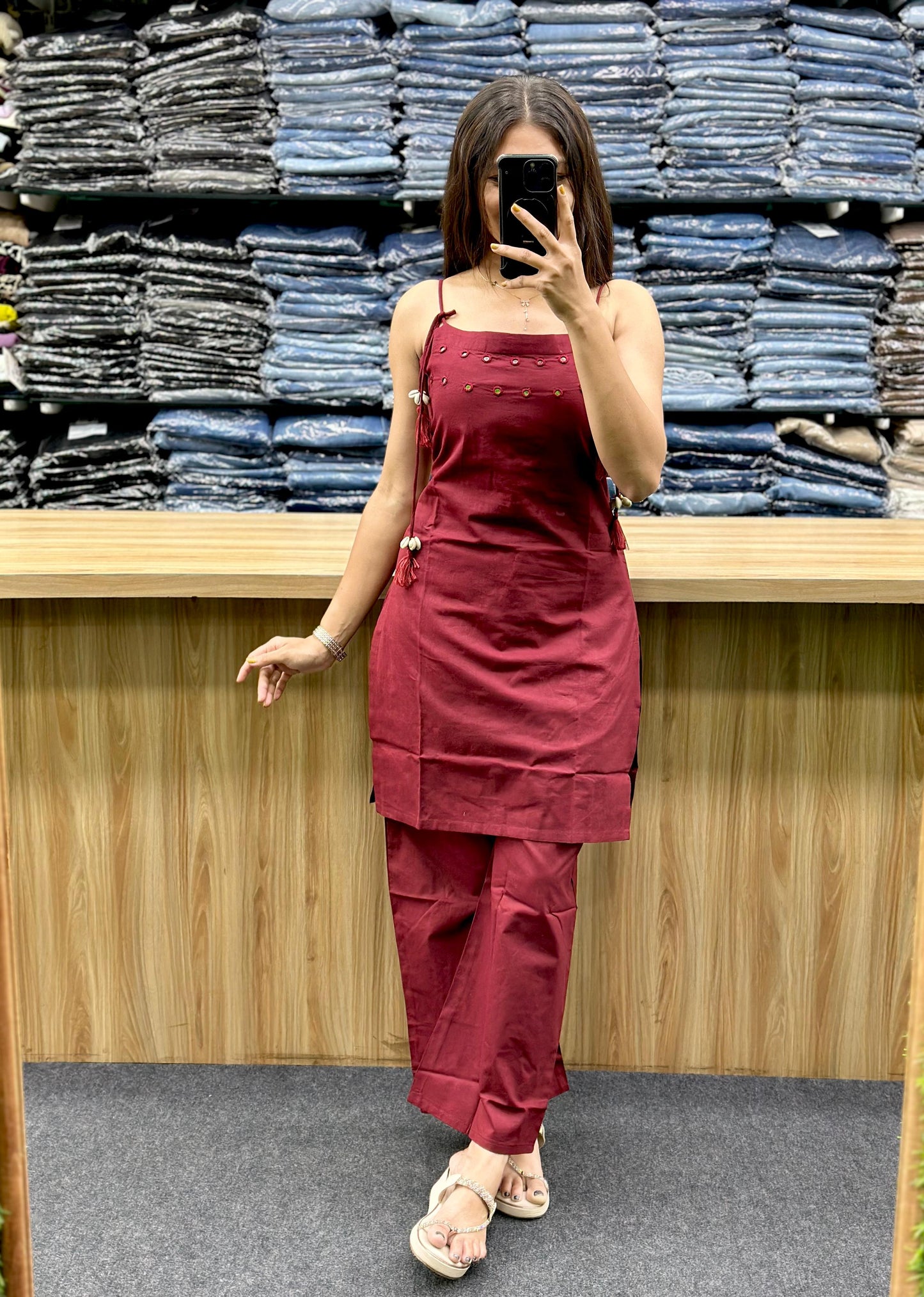 IMPORTED KURTA-PLAZZO PAIR - EV200