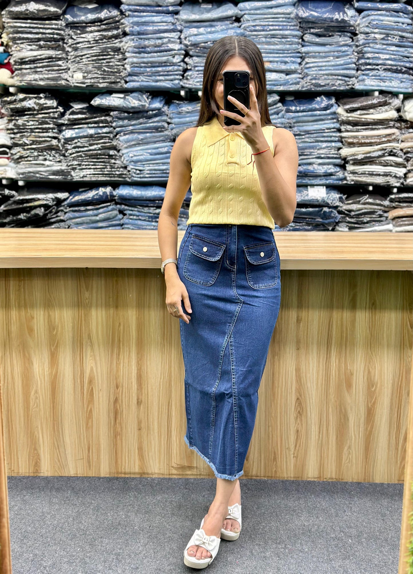 TANKTOP - DENIMSKIRT PAIR