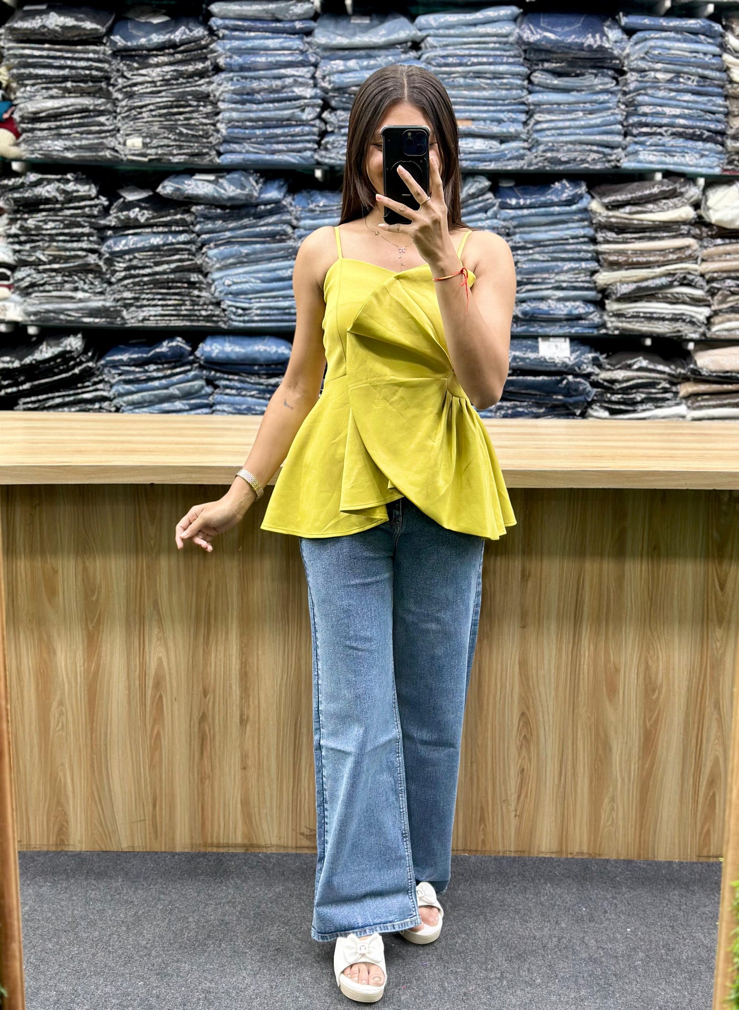 PEPLUM TOP - JEANS PAIR