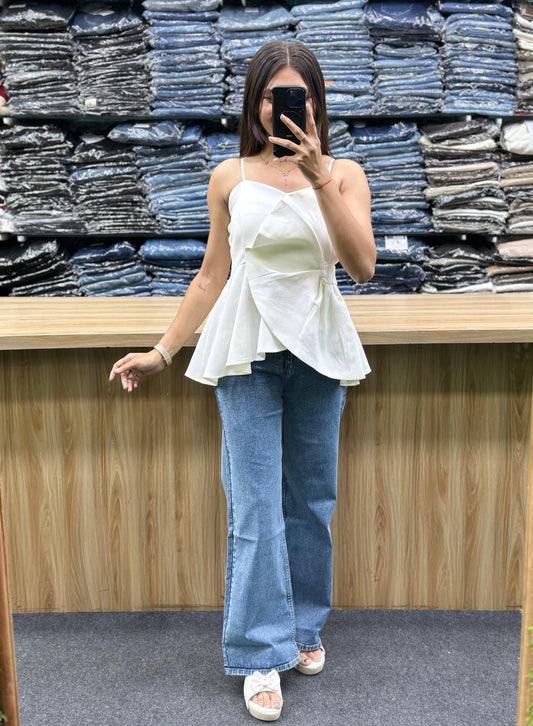 PEPLUM TOP - JEANS PAIR