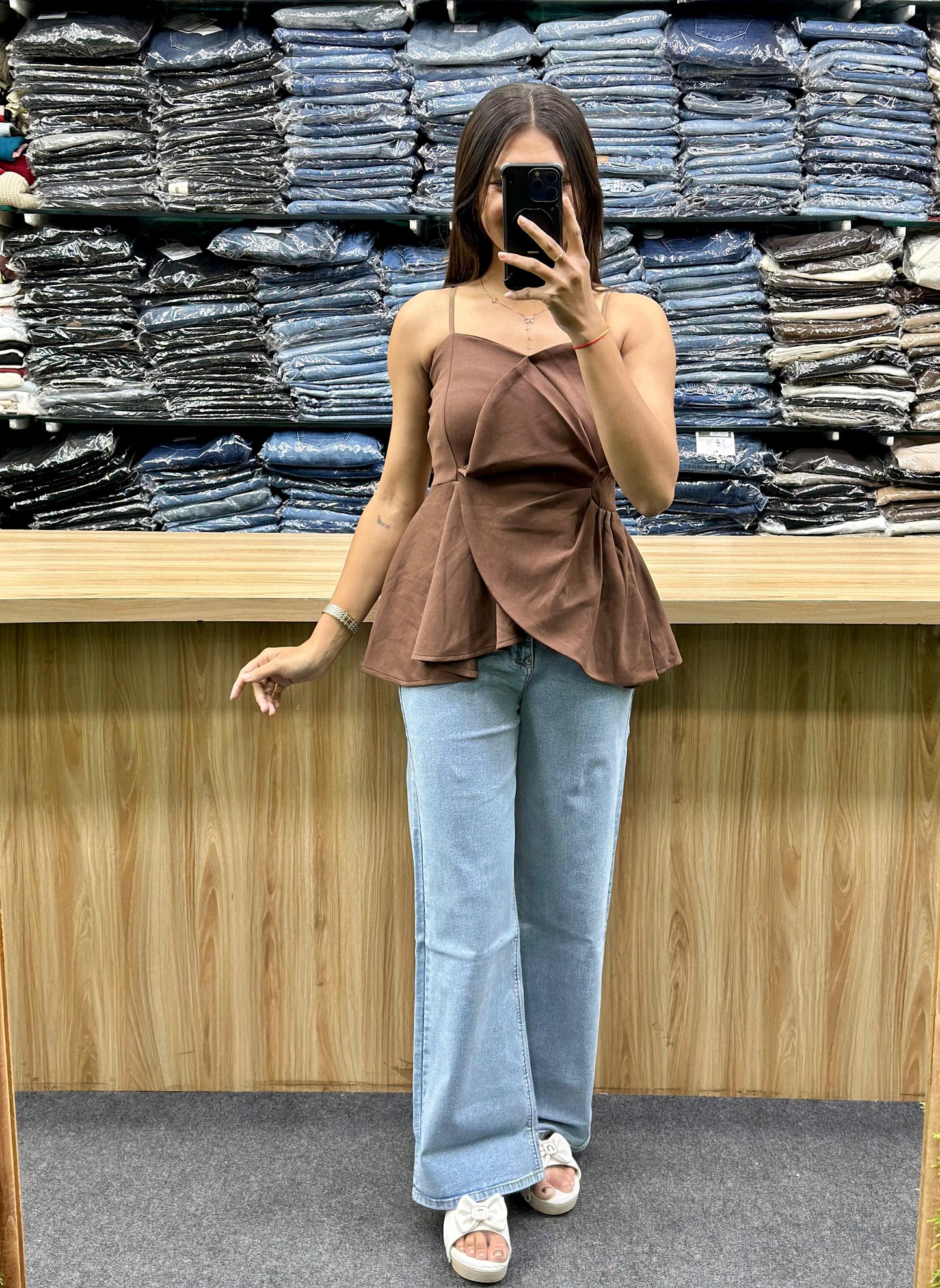 PEPLUM TOP - JEANS PAIR