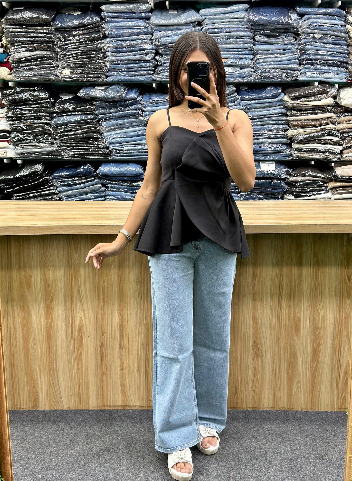 PEPLUM TOP - JEANS PAIR