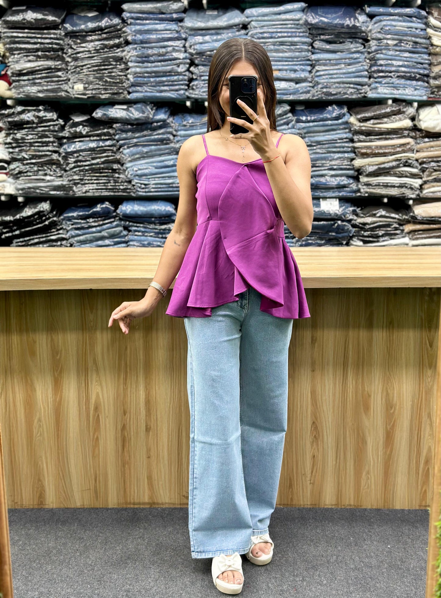 PEPLUM TOP - JEANS PAIR