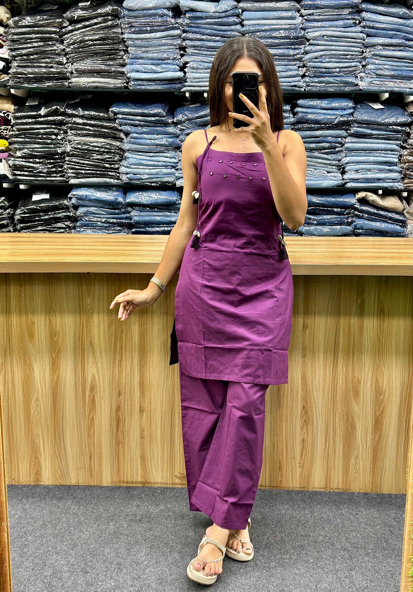 IMPORTED KURTA-PLAZZO PAIR - EV200