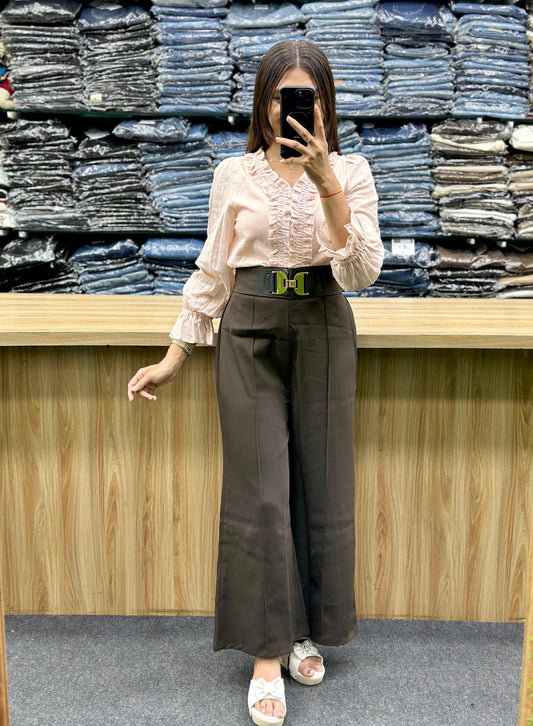 RUFFLES TOP-PLAZO PAIR