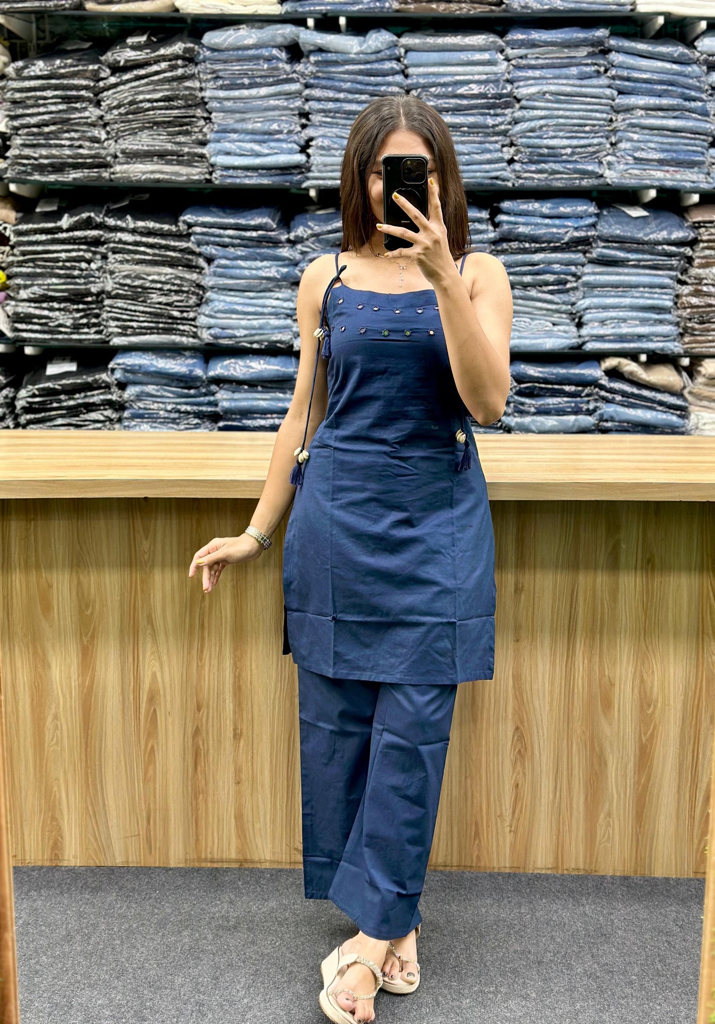 IMPORTED KURTA-PLAZZO PAIR - EV200