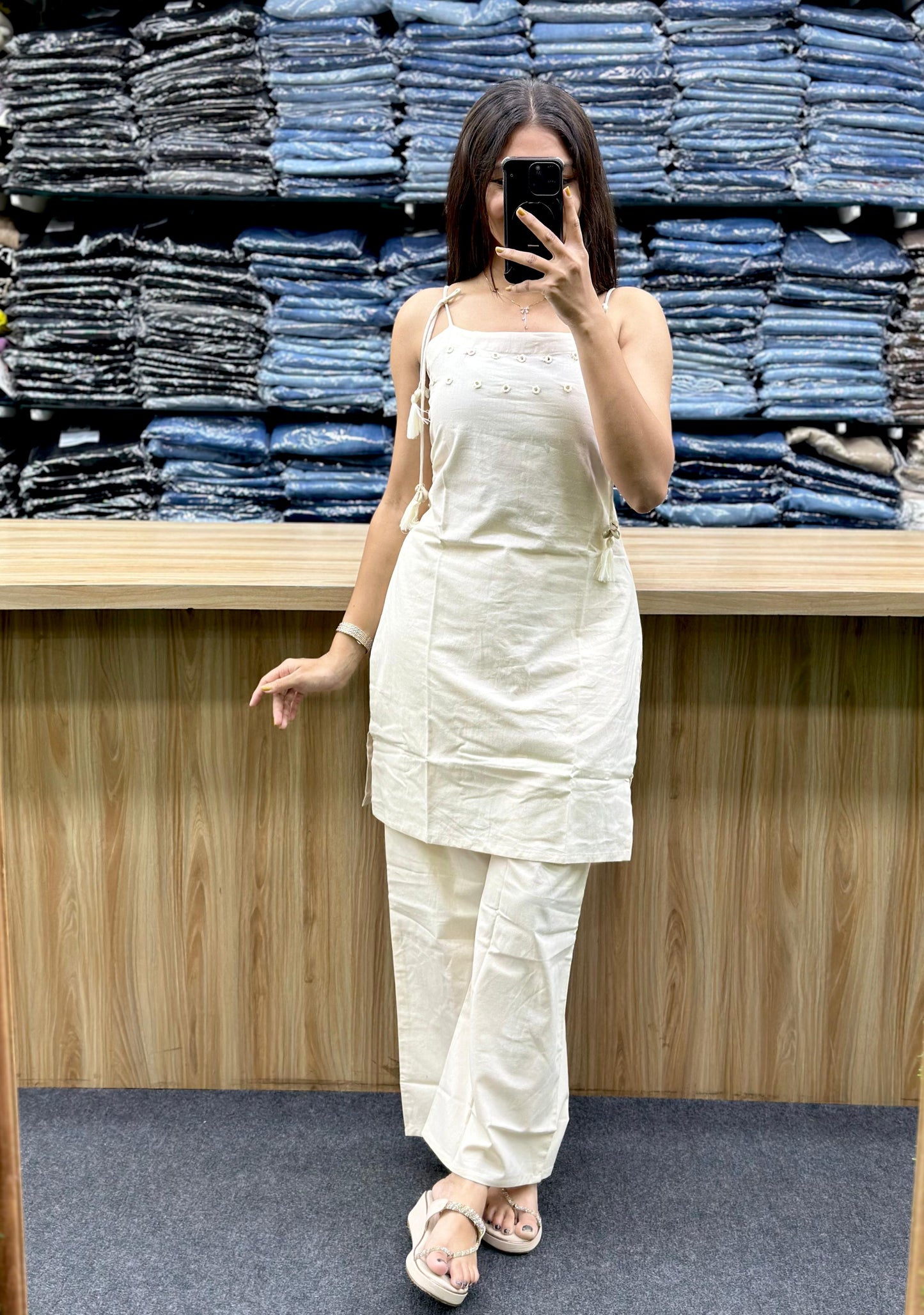 IMPORTED KURTA-PLAZZO PAIR - EV200