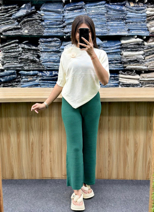 WOOLAN TSHIRT PLAZO PAIR