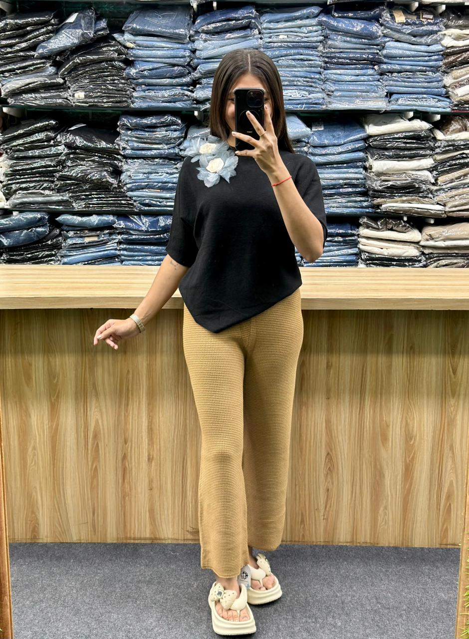 WOOLAN TSHIRT PLAZO PAIR