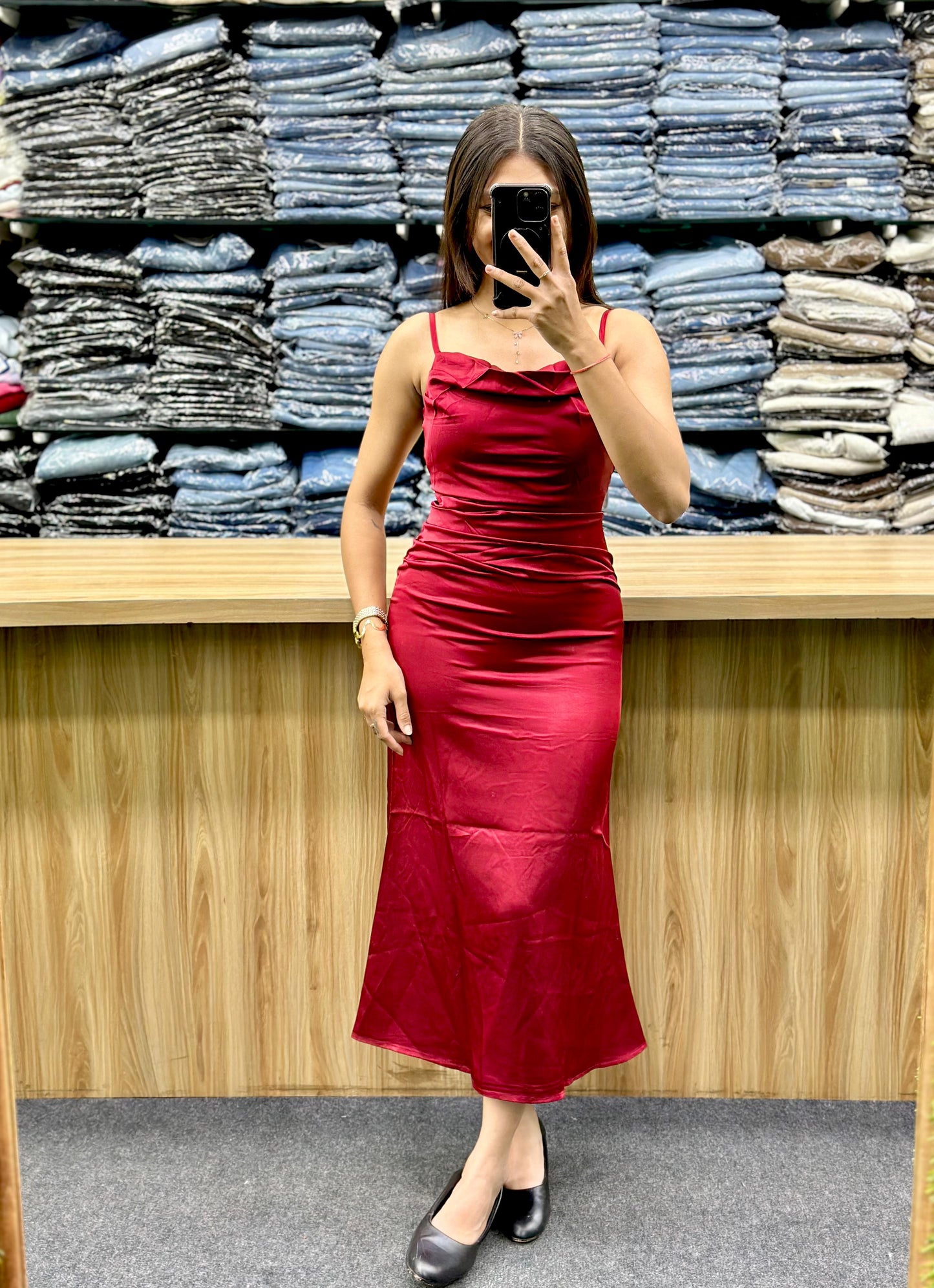 PARTYWEAR SILK MIDI