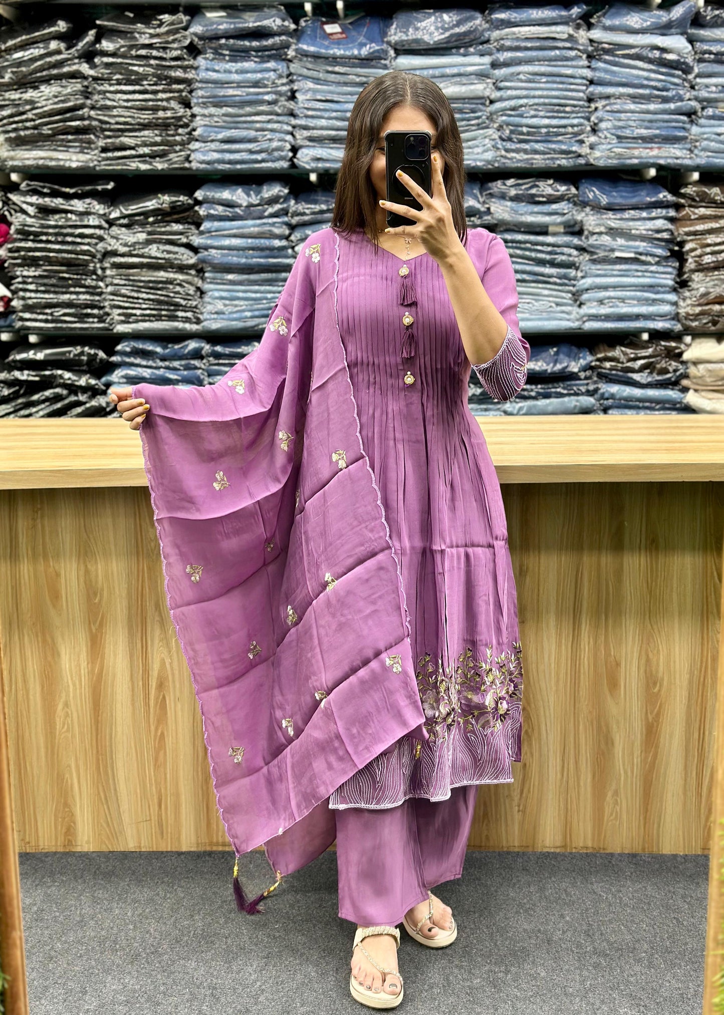EMROIDERED KURTA-DUPATTA SET-JC136