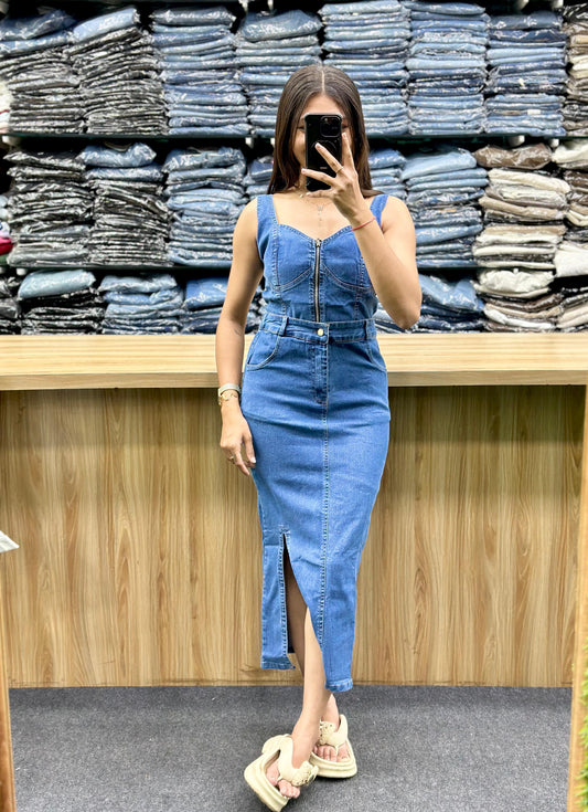 DENIM SKIRT TOP PAIR