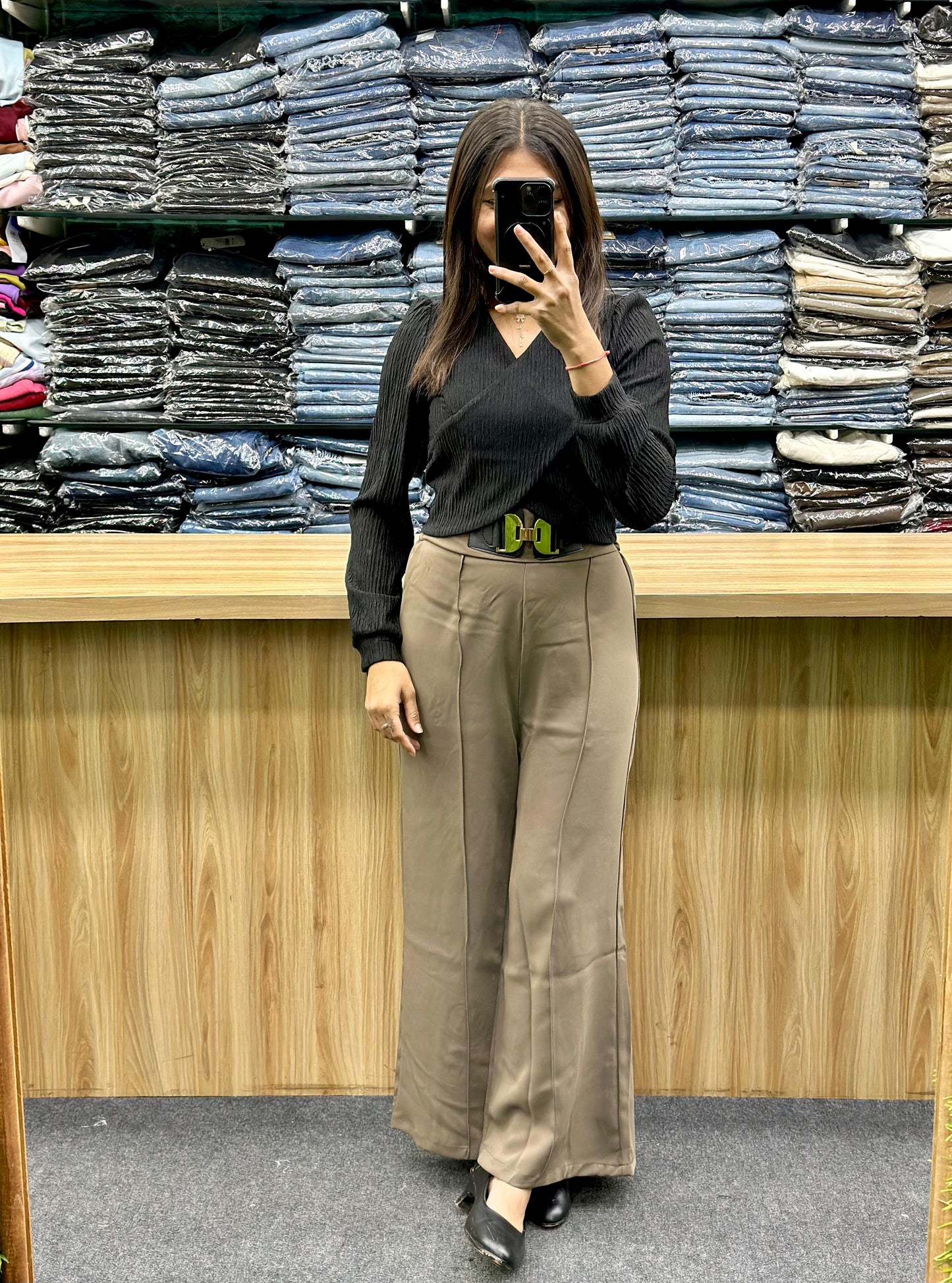 TOP WITH PLAZO PAIR