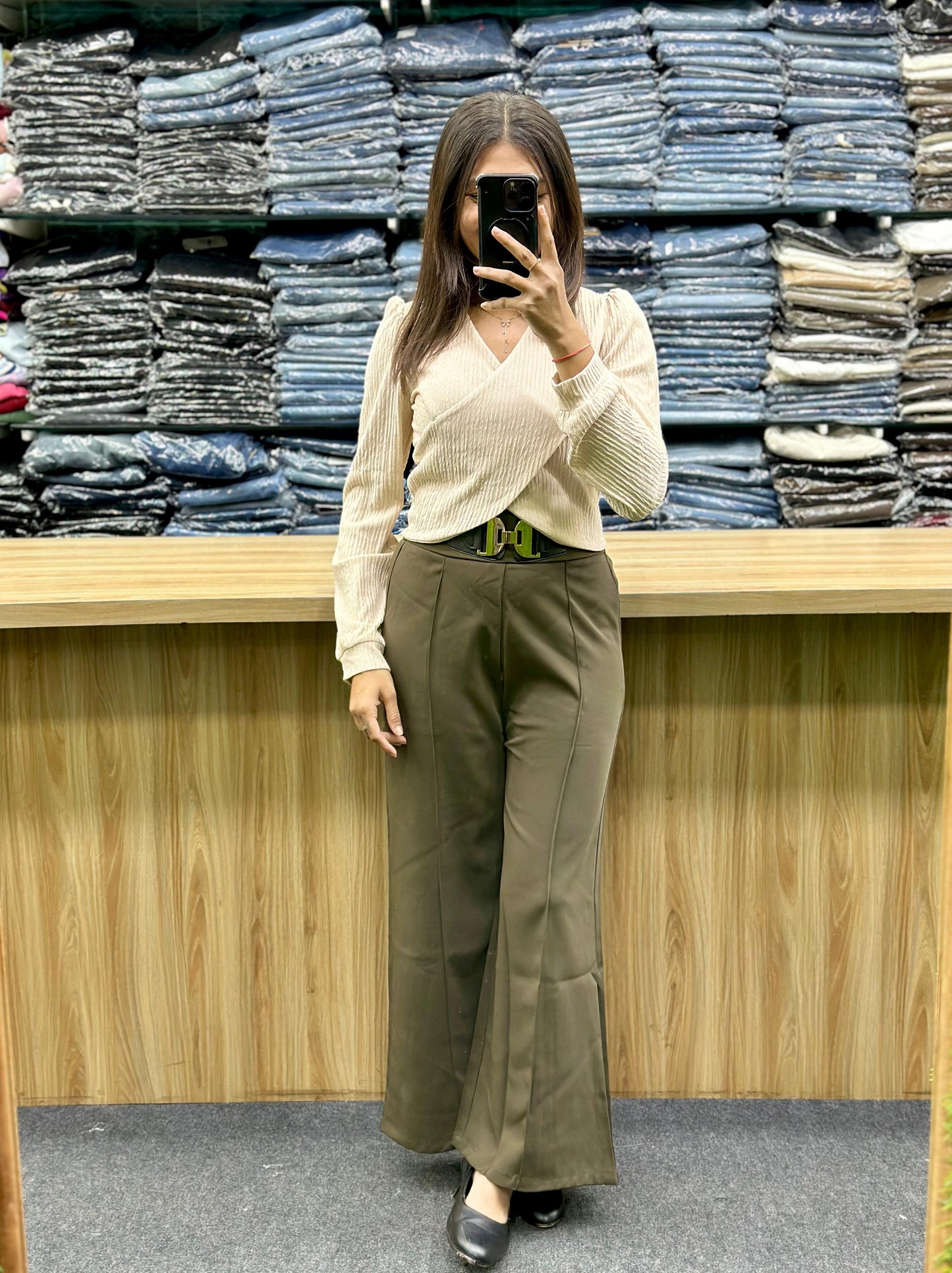 TOP WITH PLAZO PAIR