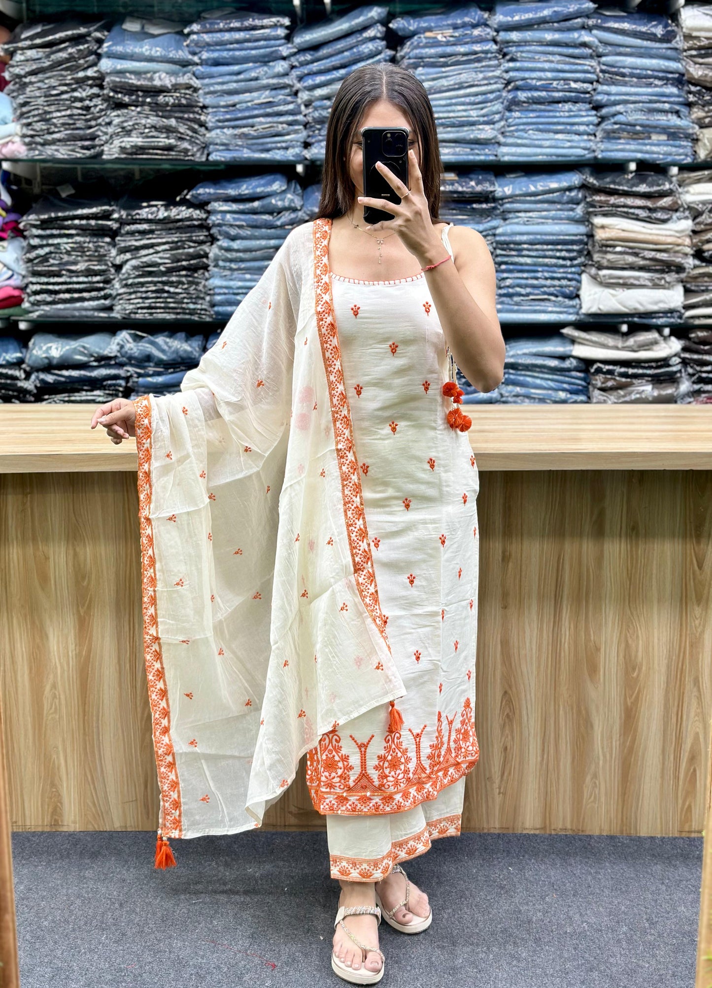 SPAGHETTI STYLE DUPATTA PAIR-AC1653