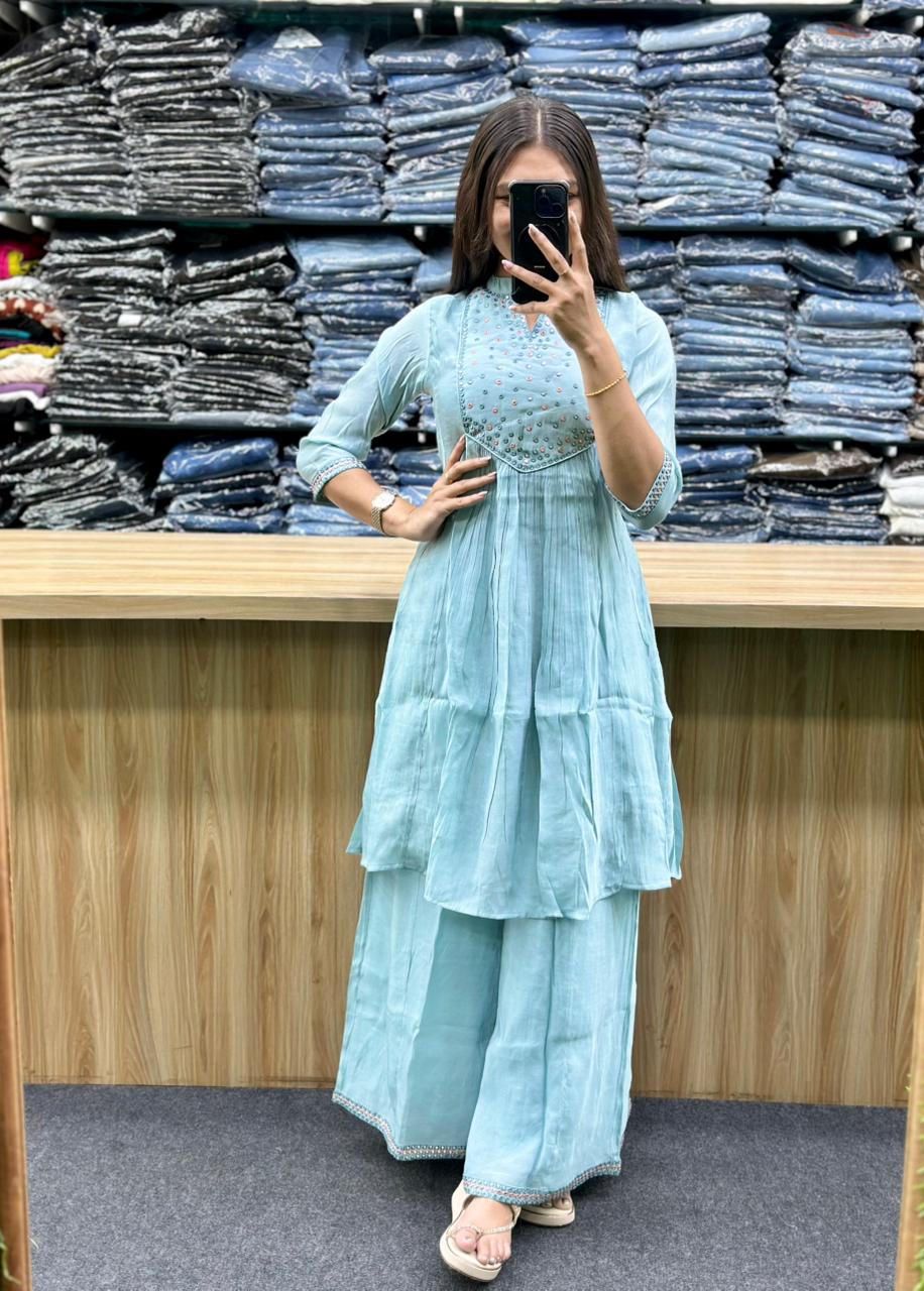 SHORT KURTI PLAZA PAIR-KM242