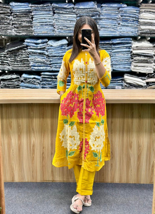 MUL COTTON TWO PEICE-MT4082