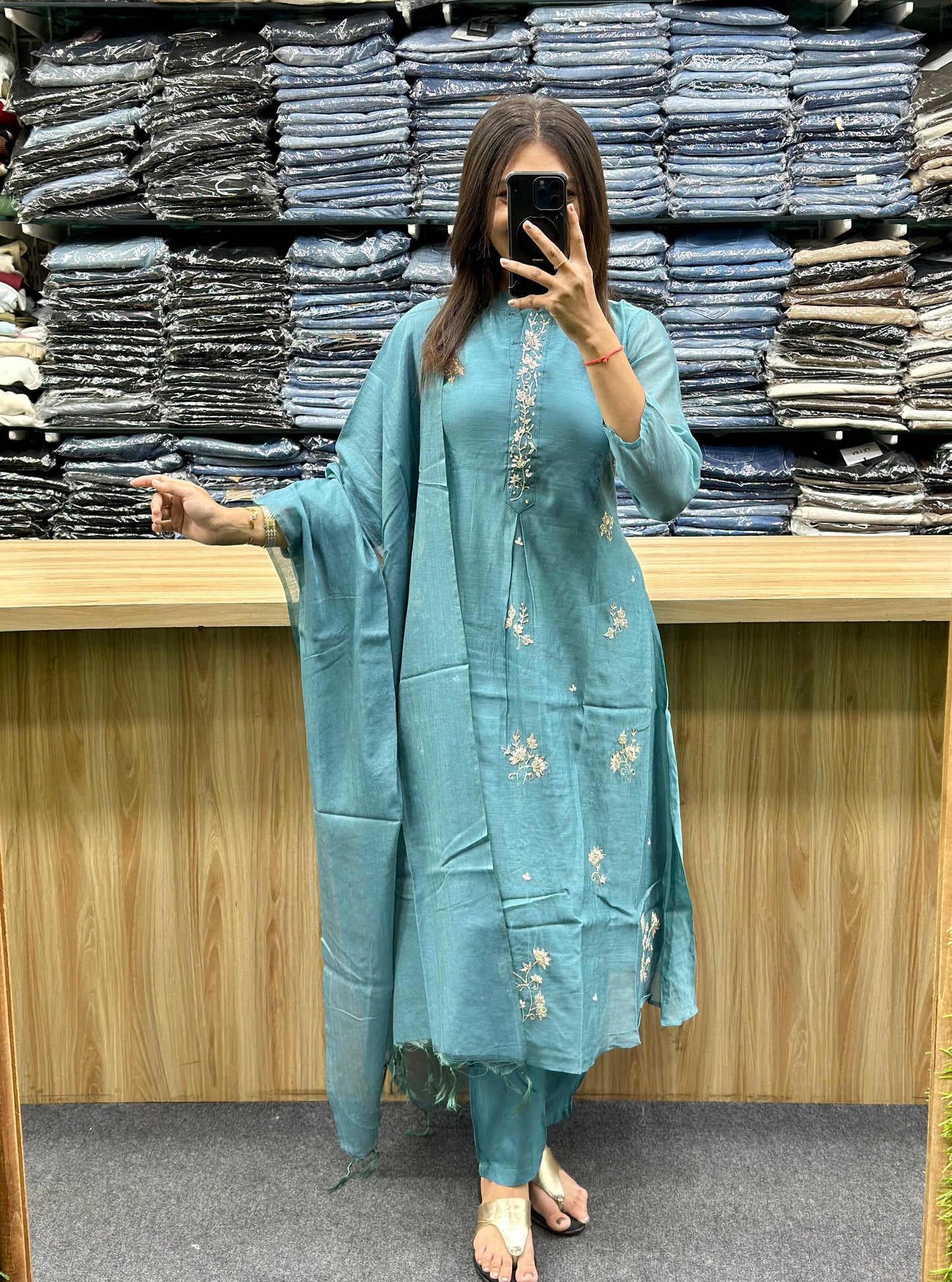 MUL CHANDERI DUPATTA PAIR-PG8084