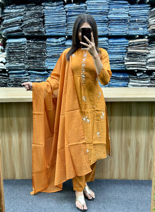 MUL CHANDERI DUPATTA PAIR-PG8084