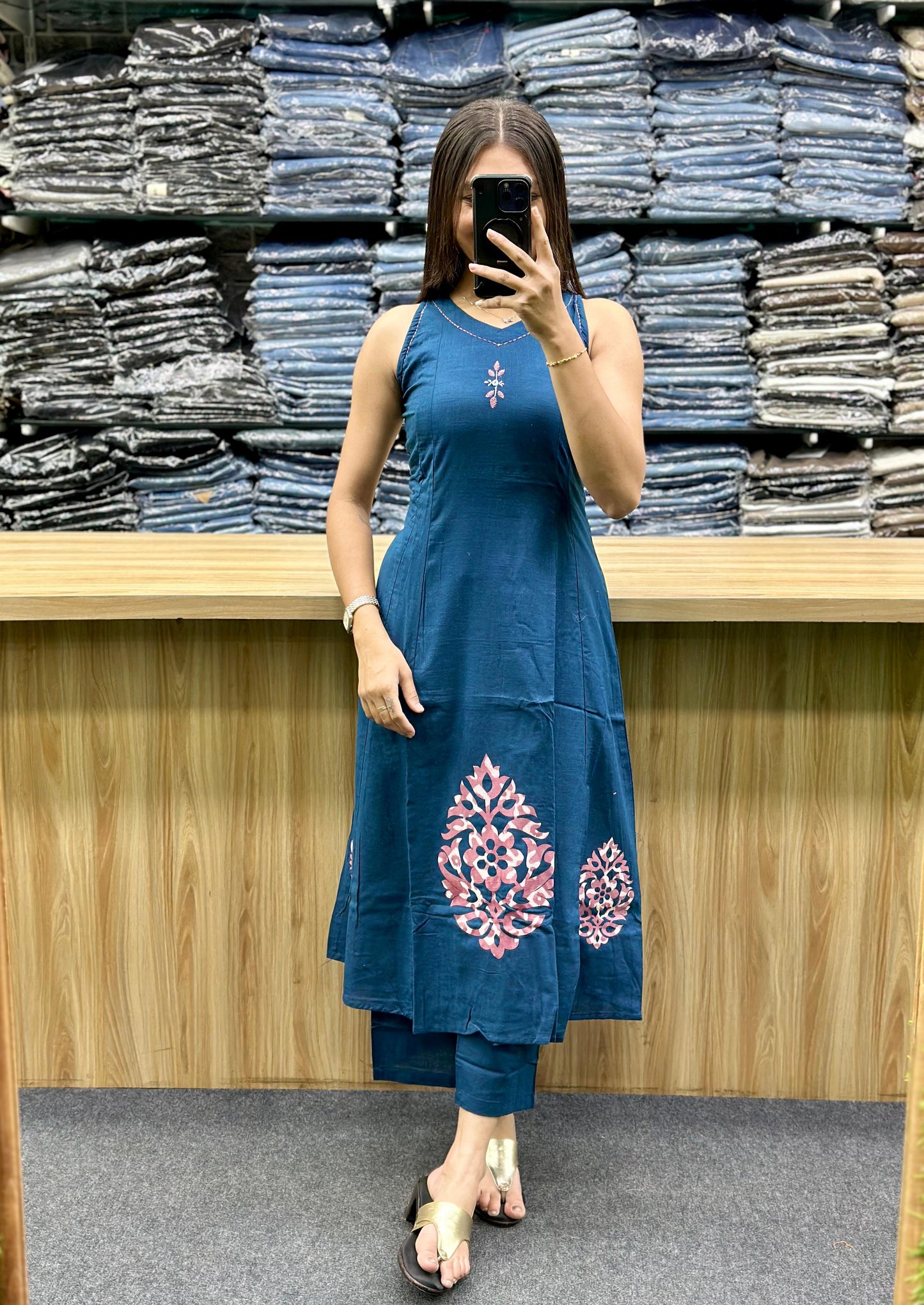 SLEEVELESS DUPATTA PAIR-RV3026