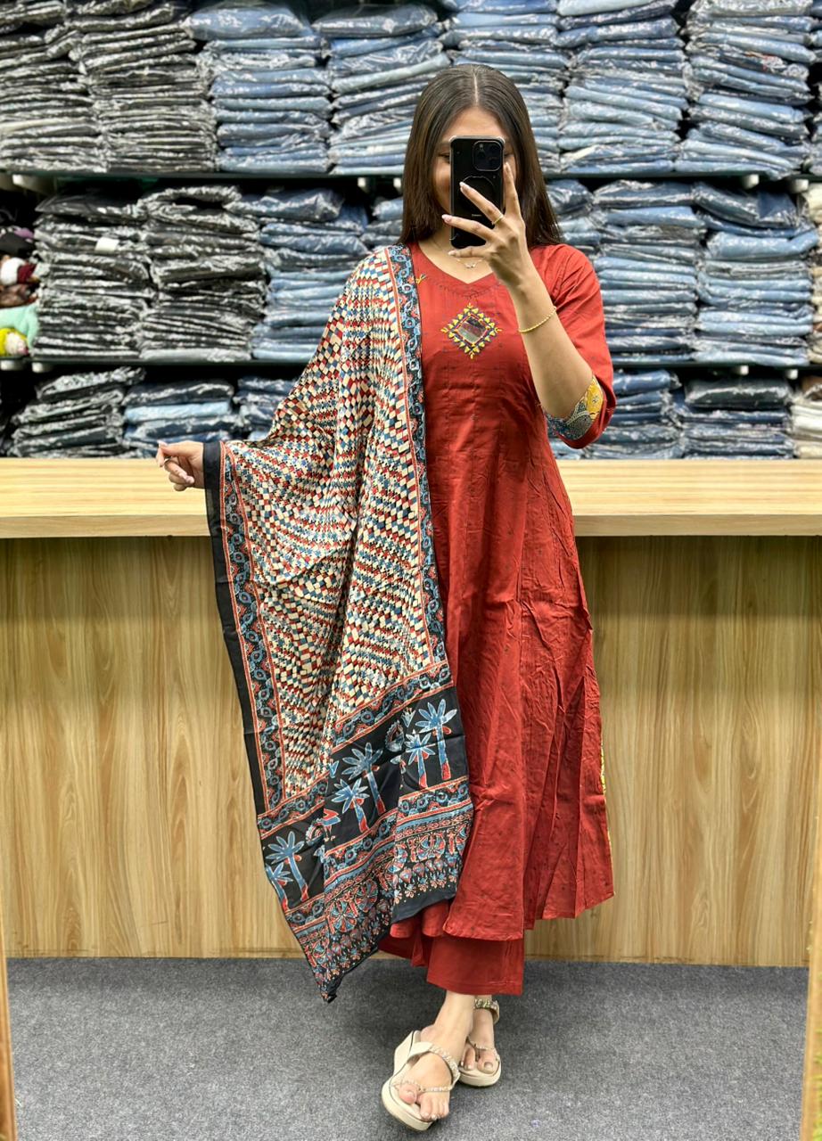 KURTI PLAZA DUPATTA PAIR-RV2992-RV3416