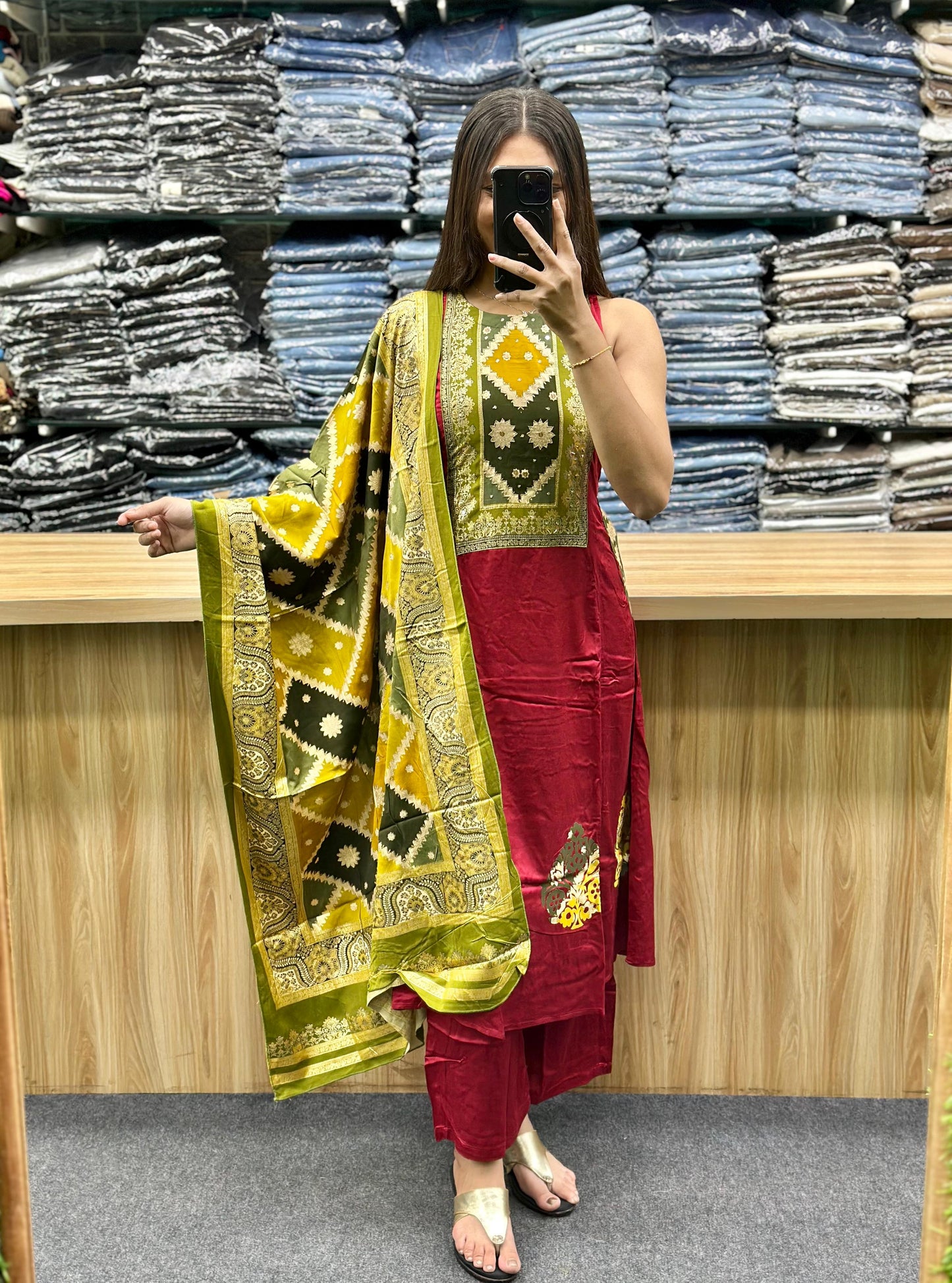 SLEEVELESS DUPATTA PAIR-RV3572