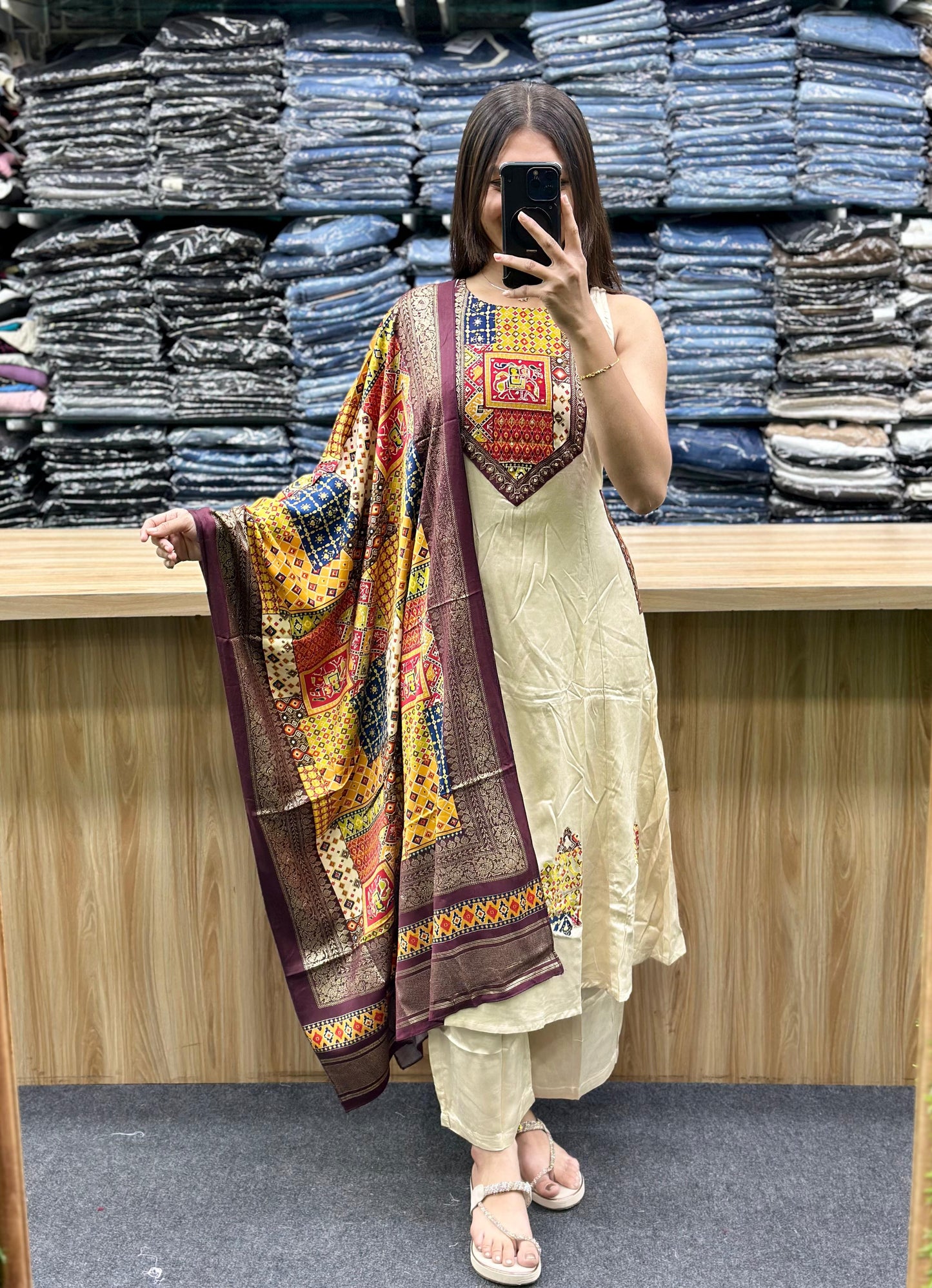SLEEVELESS DUPATTA PAIR-RV3572