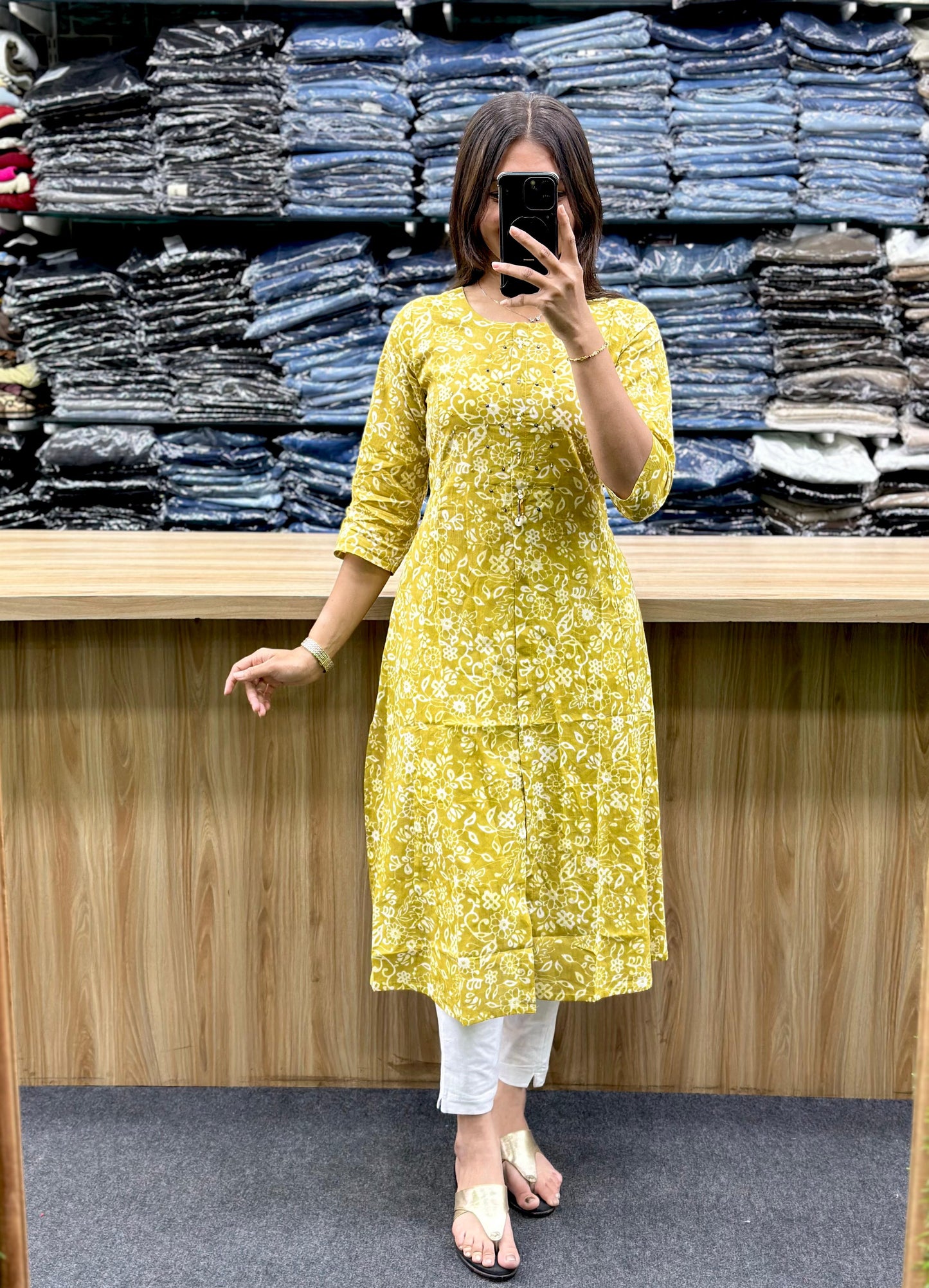SINGLE COTTON KURTI-SM7170