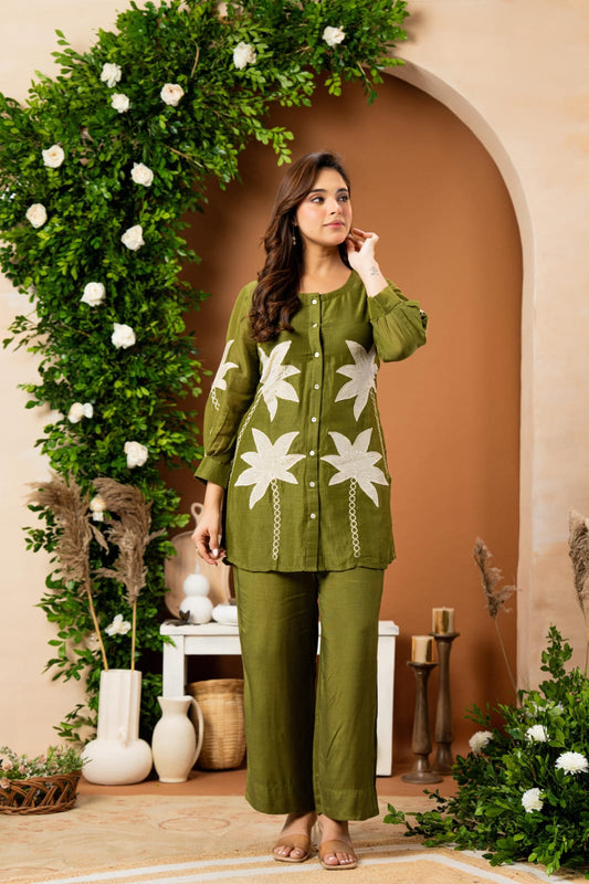 MUL CHANDERI CO-ORD SET-YT77517