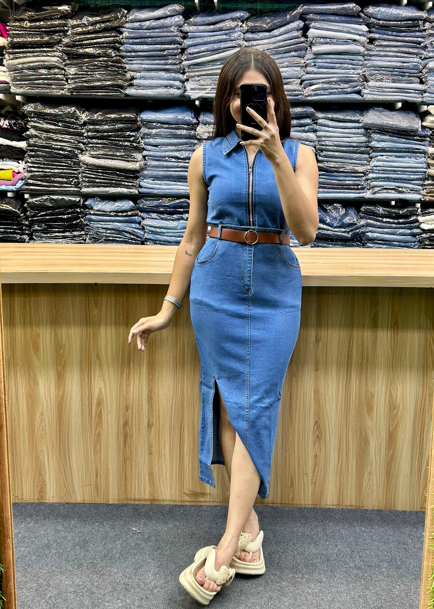 DENIM SKIRT-PAIR