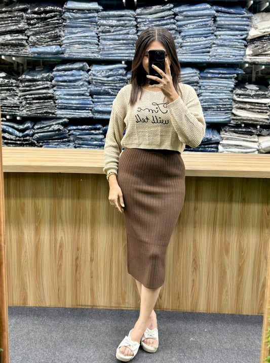 WOOLEN SKIRT-SH