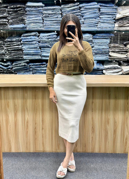 WOOLEN SKIRT-SH