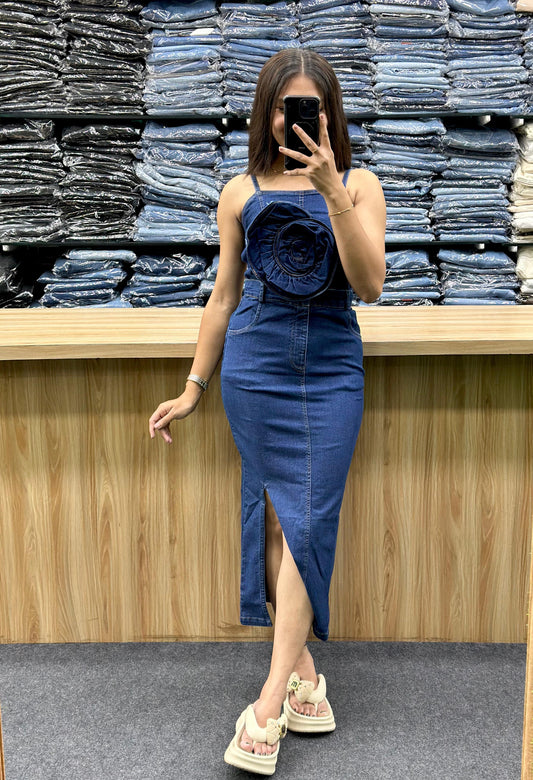 DENIM FLOWER SKIRT-PAIR
