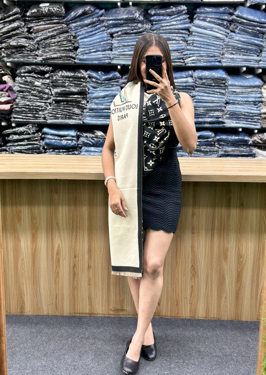 SCALLOPED HEM-MINI DRESS
