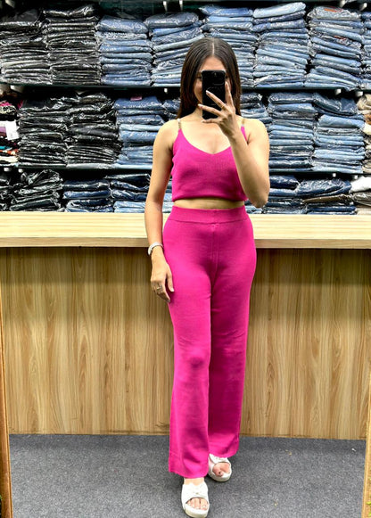 knitted three-piece co-ord set