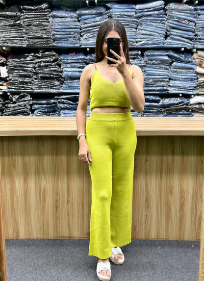 knitted three-piece co-ord set